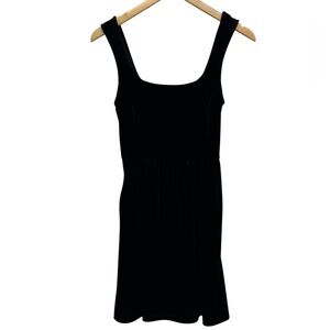 Old Navy Sleeveless Black Velvet Fit and Flare Mini Dress with Pockets Womens XS